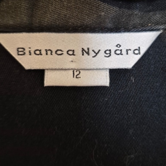 Vintage Bianca Nygård Charcoal Black Utility Jacket Women’s Size 12 Cotton Blend - Picture 2 of 6